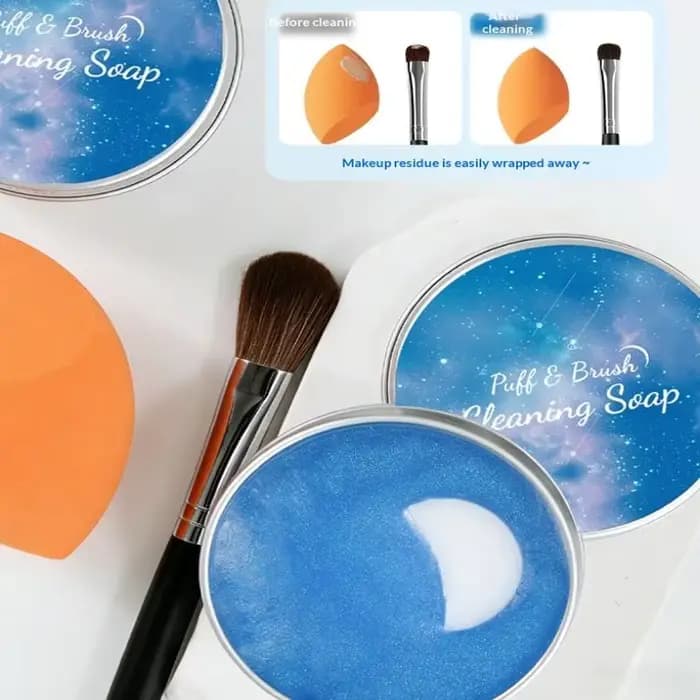 Savon nettoyant pour pinceaux de maquillage naturel