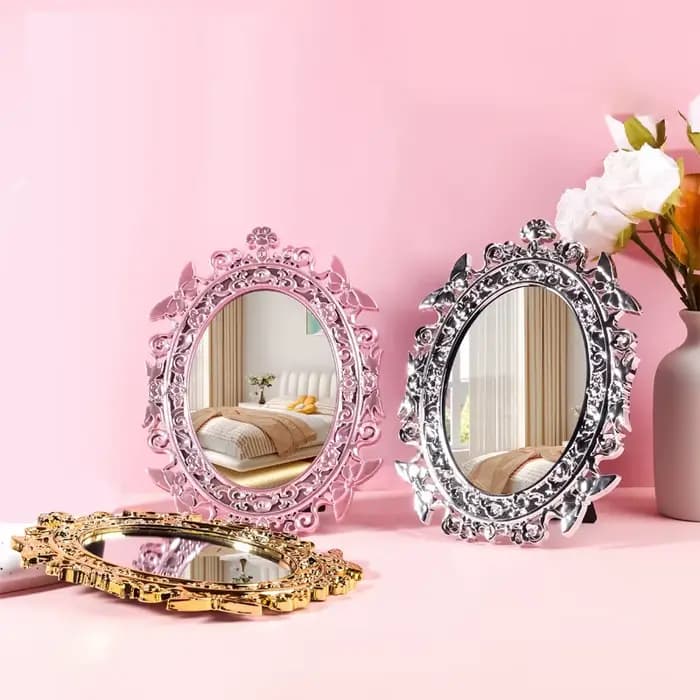 Nouveau Style européen rétro bureau maquillage miroir Portable Vintage miroirs cosmétiques Noble ancien cour