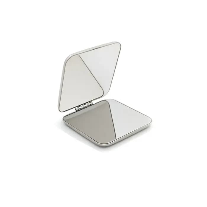 Miroir de maquillage Portable en acier inoxydable pour femmes