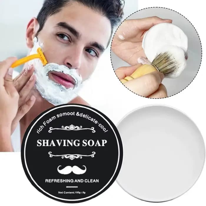 1/2 Pcs Pinceaux de Rasage et de Maquillage à Manche en Bois, Poils Naturels, pour Salon de Coiffure, Barbe, Savon, Mousse à Raser, Outils de Nettoyage Facial pour Hommes