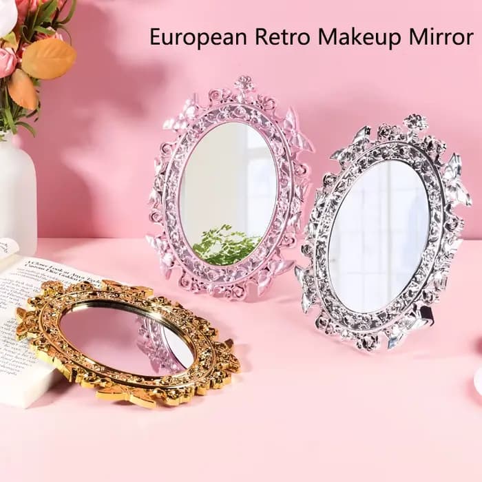 Nouveau Style européen rétro bureau maquillage miroir Portable Vintage miroirs cosmétiques Noble ancien cour