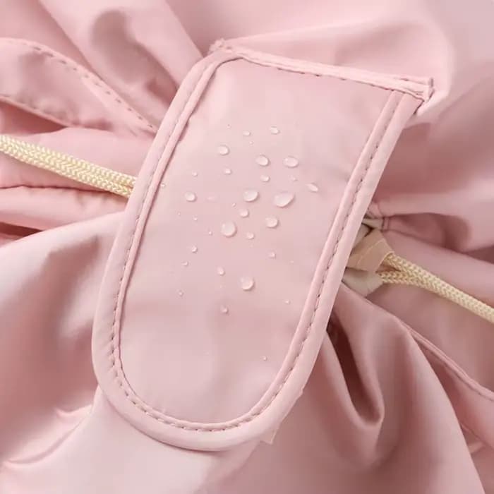 Sac de rangement cylindrique de grande capacité pour articles de toilette (avec fermeture à cordon) — Sac