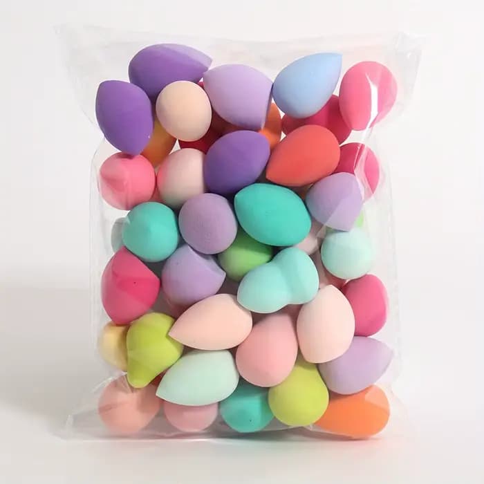 10/20/50/100 pièces de mini éponges de beauté, différentes formes et couleurs d'éponges de maquillag