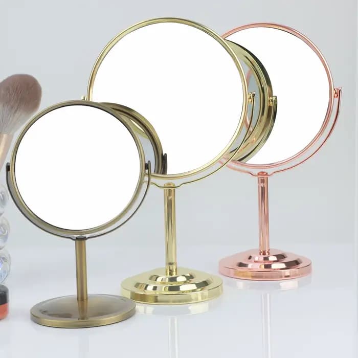 Miroir de maquillage Double face 3/4/5 pouces, avec grossissement 2X, réflexion claire et miroir de