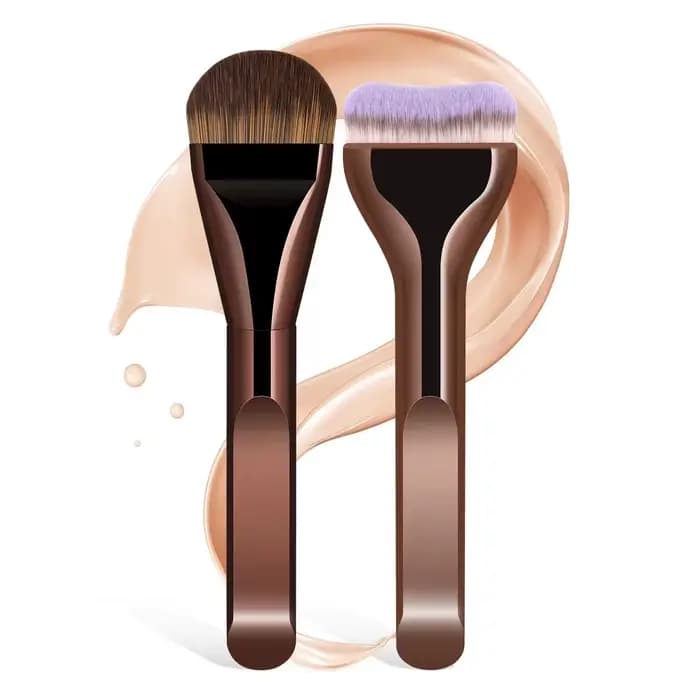 Ensemble de 2 pinceaux de maquillage pour fond de teint
