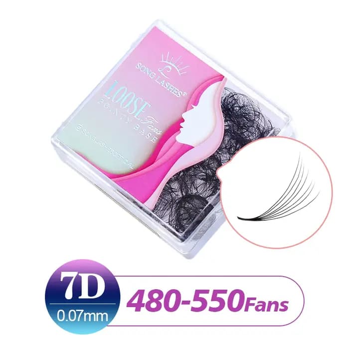Song cils Promade Fans 3D-10D07Base pointue ventilateurs amples racine fine