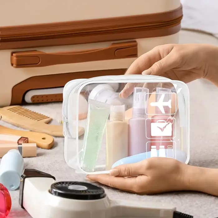 Trousse de toilette transparente approuvée par TSA