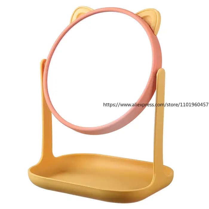 Miroir de maquillage élégant avec oreilles de chat