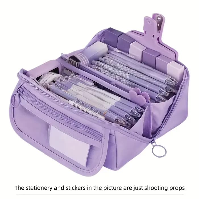Trousse à crayons grande capacité - Organiseur de bureau multi-compartiments pour fournitures scolai