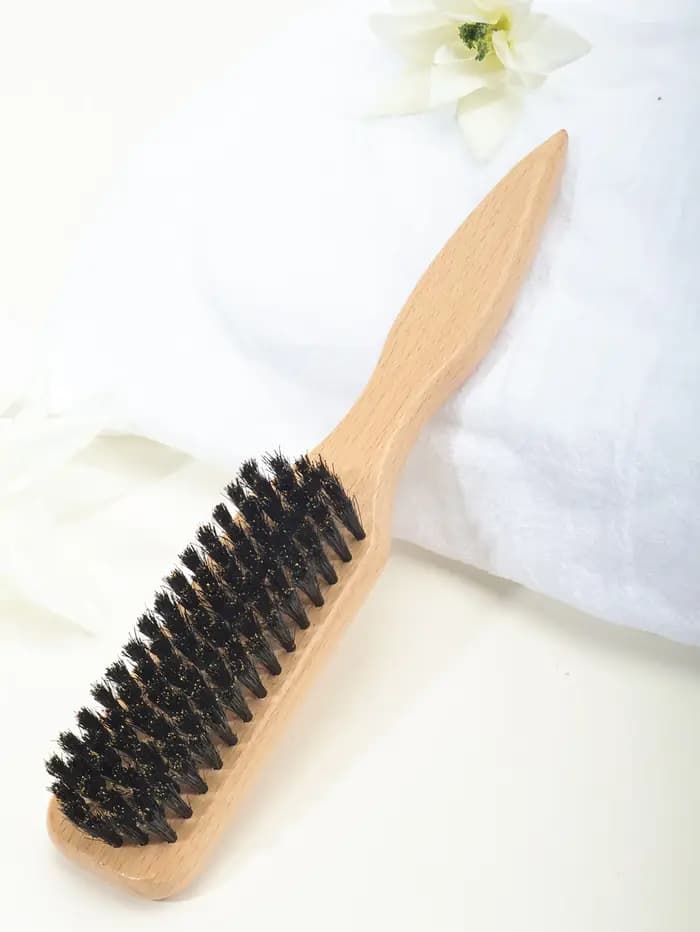 Brosse à cheveux en poils de sanglier (unisexe)-brosse à poils coiffants professionnelle sans parfum, adaptée aux cheveux épais/fins