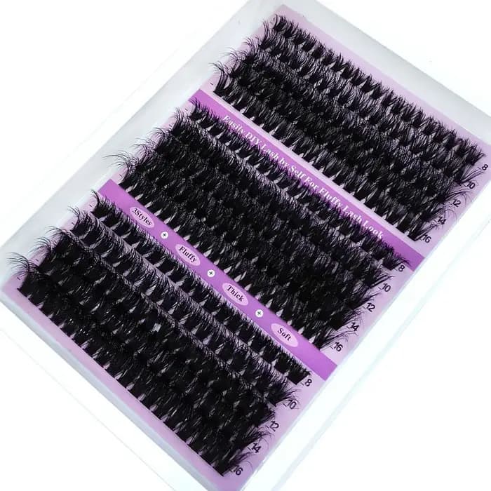 HBZGTLAD 15 rangées de cils moelleux 60D-100D grappes de cils épais naturels D/CC/DD cils individuel
