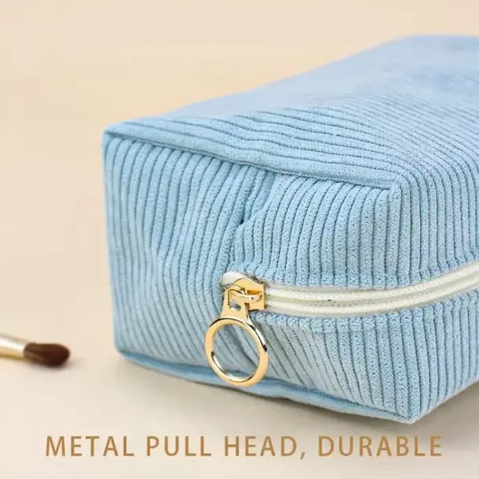 Trousse de Toilette de Voyage, Pochette pour Serviettes Hygiéniques, Mignonne Pochette de Rangement Cosmétique en Velours Côtelé, Petite Trousse de Maquillage pour Femme, Étui pour Câbles