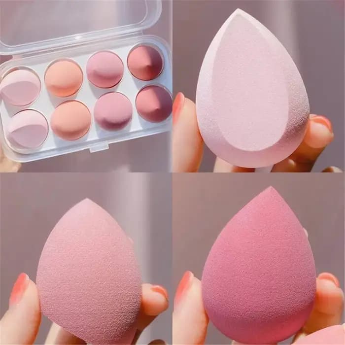 4/8 pièces maquillage éponge mélangeur beauté oeuf cosmétique bouffée douce fond de teint éponges po