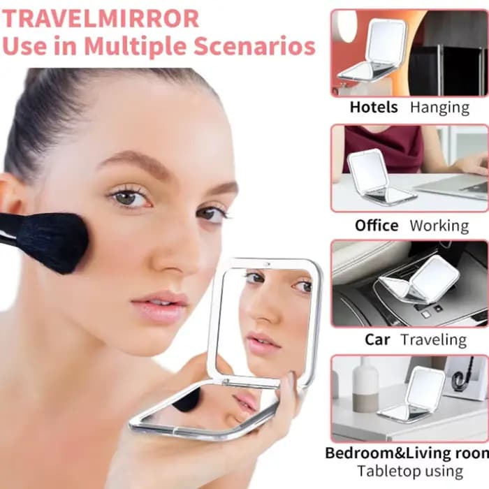 Miroir de poche pliable pour maquillage