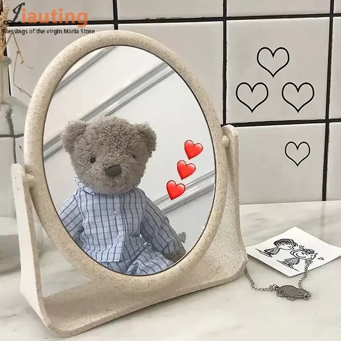Miroir de maquillage de bureau pliable