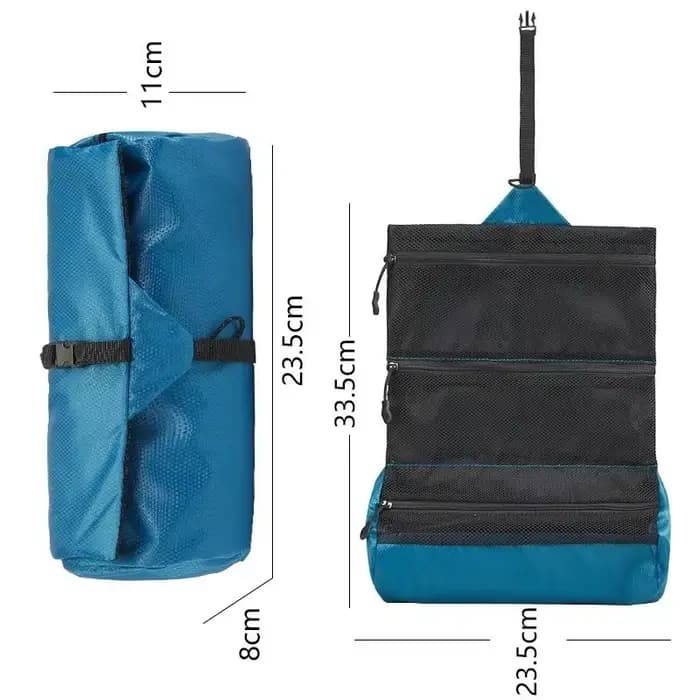 Trousse de toilette de voyage multifonctionnelle pour hommes: organisateur Compact pliable et étanche