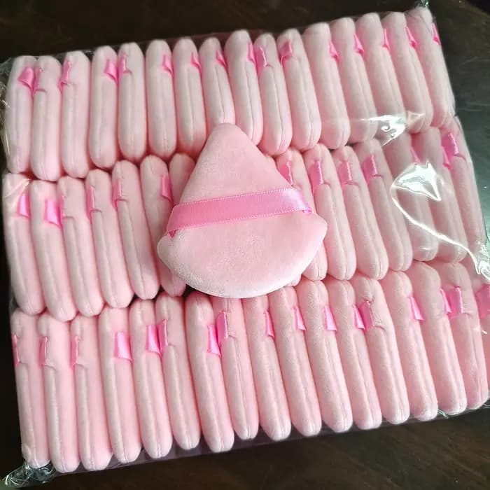 En gros 50 pièces Triangle poudre bouffée Mini visage maquillage éponge cosmétiques doux coton