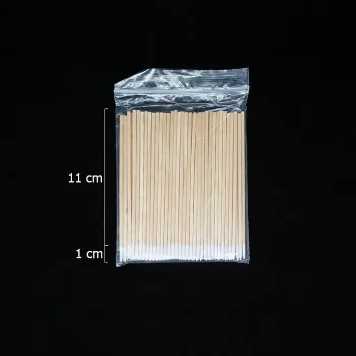 300 pièces ongles bois coton-tige bâtons propres dissolvant de vernis à ongles outils d'art tête de