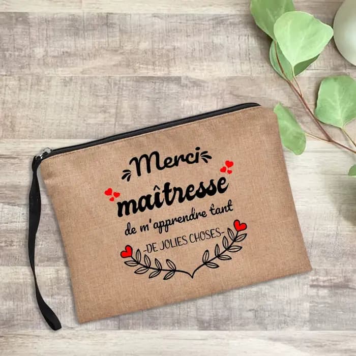 Trousse de maquillage avec fermeture éclair pour femme