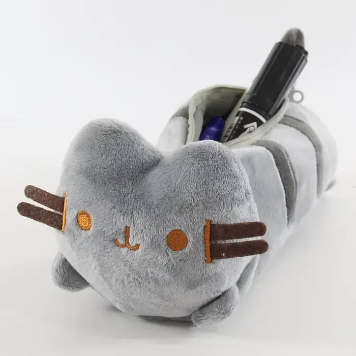 Pochette cosmétique style chat Pusheen, grande capacité, trousse de maquillage, trousse à crayons, p