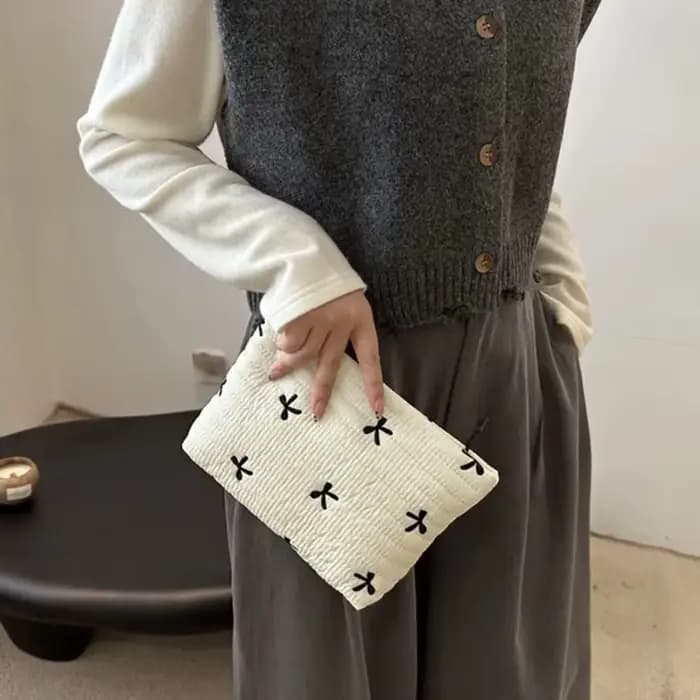 Trousse de maquillage mignonne avec fermeture éclair