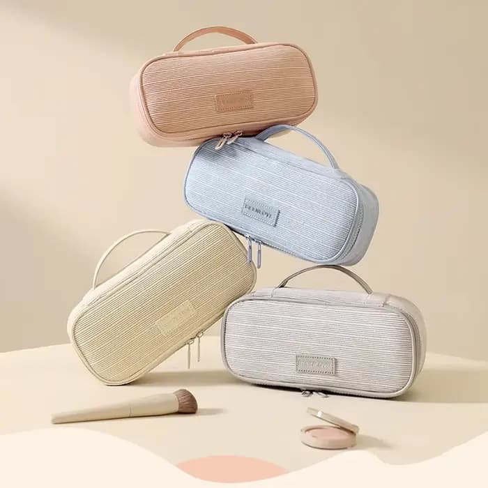 Sac à cosmétiques en velours côtelé