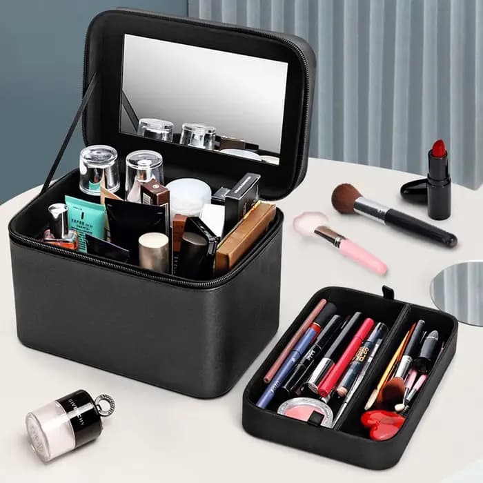 Trousse de maquillage avec grand miroir