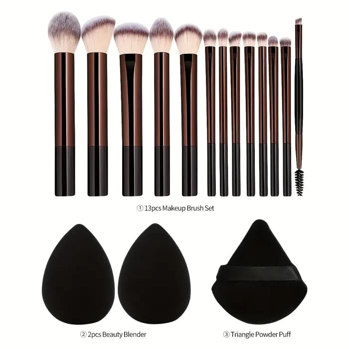 Ensemble de 16 pinceaux de maquillage professionnels