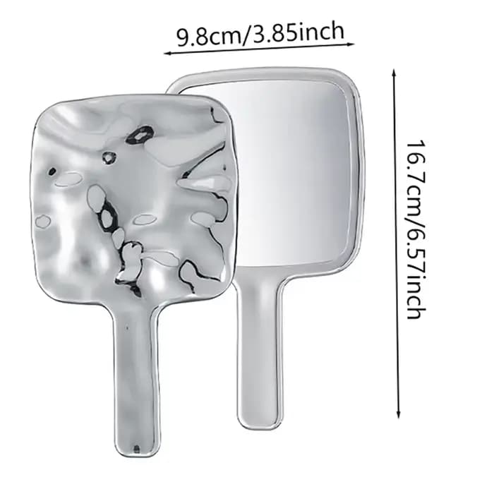 Miroir carré liquide portable de voyage, mini miroir de maquillage de bureau, style rétro, miroir de