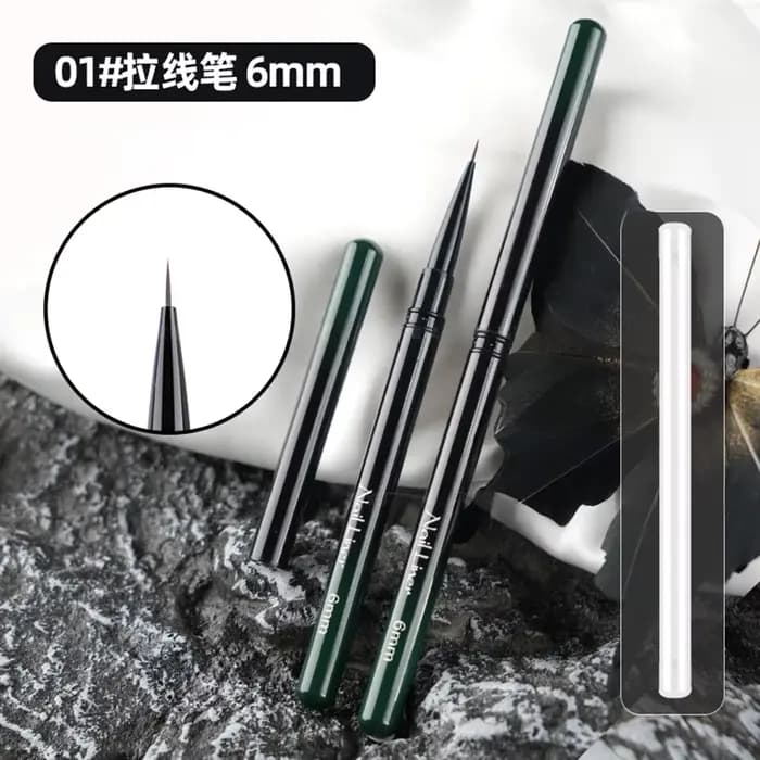 Pinceaux à ongles Extra fins, 6/9/12/15/18mm, pinceaux de conception pour peinture sur Gel, lignes f