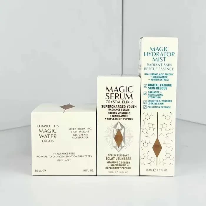 Kits d'outils de maquillage Magic Collection : Crème + Sérum + Brume pour une peau éclatante