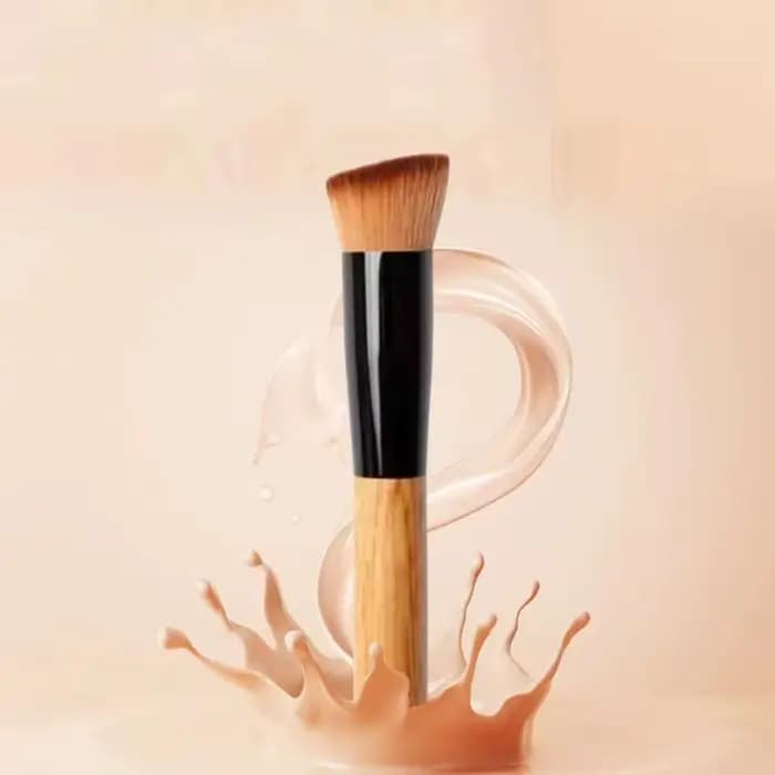 Pinceaux de maquillage inclinés portables
