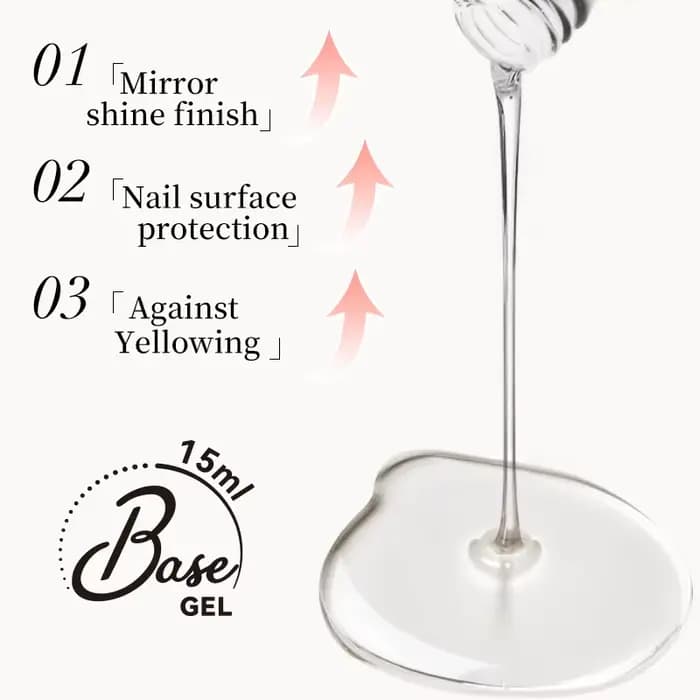UR SUGAR 15 ml Gel de Base et sans lingette couche de finition Semi Permanente 2 en 1 bouteille d'ap