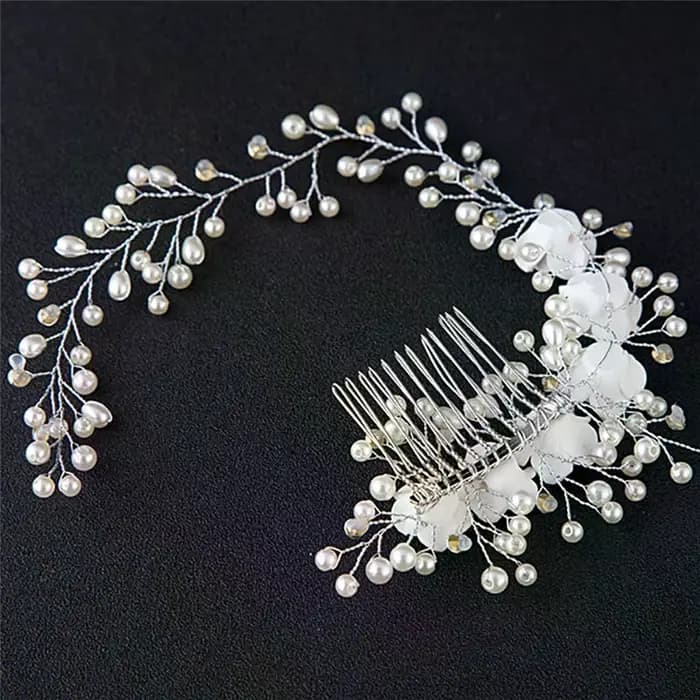 Bijoux de cheveux de mariage de luxe pour peigne à cheveux en perles de mariée, accessoire de cheveux fait à la main, nouveau
