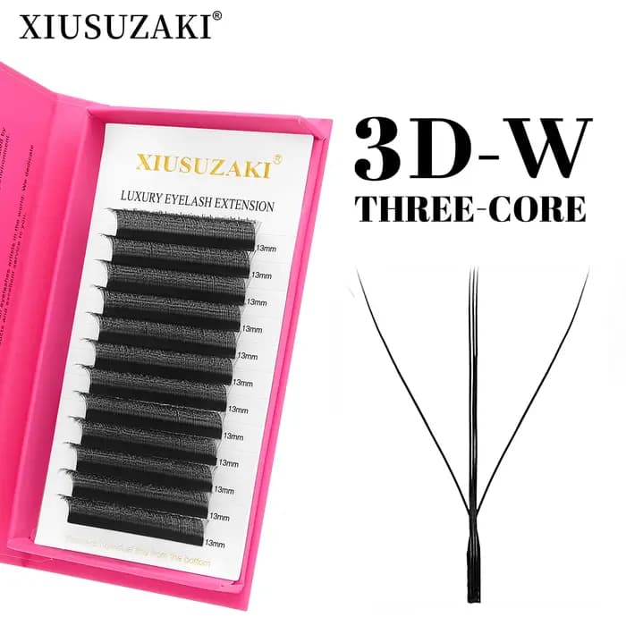 XIUSUZAKI W en forme de cils Bloom 2D 3D 4D 5D 6D 7D 8D floraison automatique préfabriqués ventilateurs Extensions
