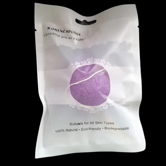 Éponge Konjac ronde pour le lavage du visage