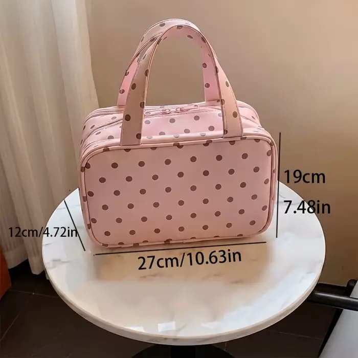 Nouvelle Trousse de Maquillage 2026 à Pois en PU