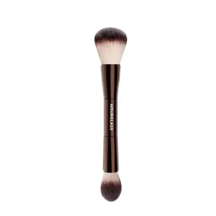 Pinceau de maquillage sablier-N °17, brosse d'édition d'éclairage, cheveux en fibres douces, Double tête, surbrillance, Design de mode, brosse simple pour le visage