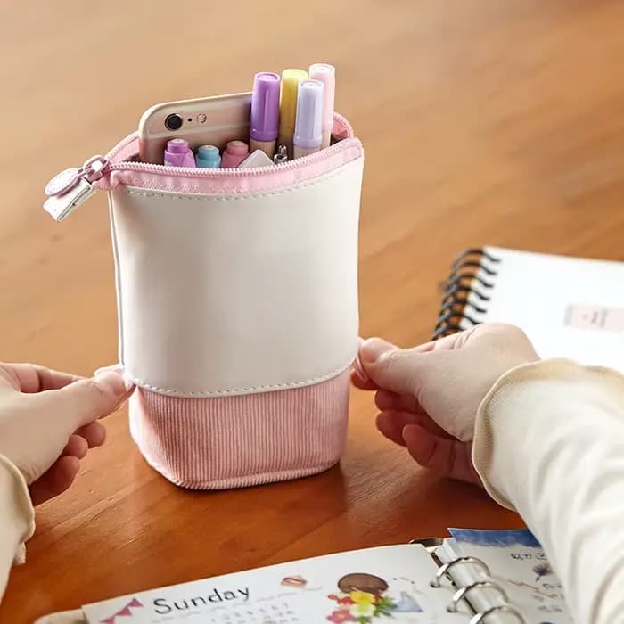 Trousse à crayons rétractable imprimée Kawaii bricolage