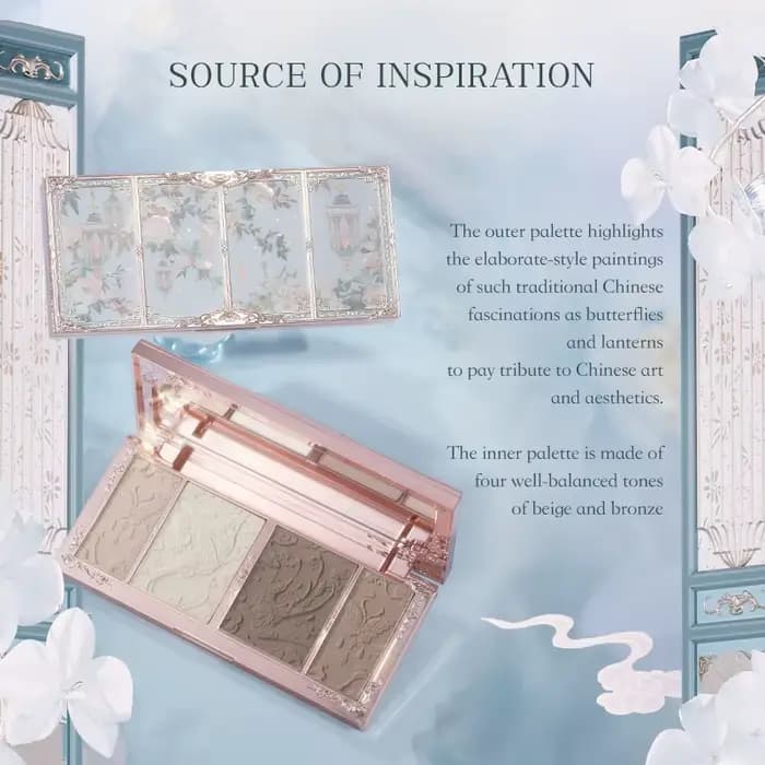 Flower Knows Butterfly Cloud Collar Collection, Embossed Highlight, Contour Palette, 16g