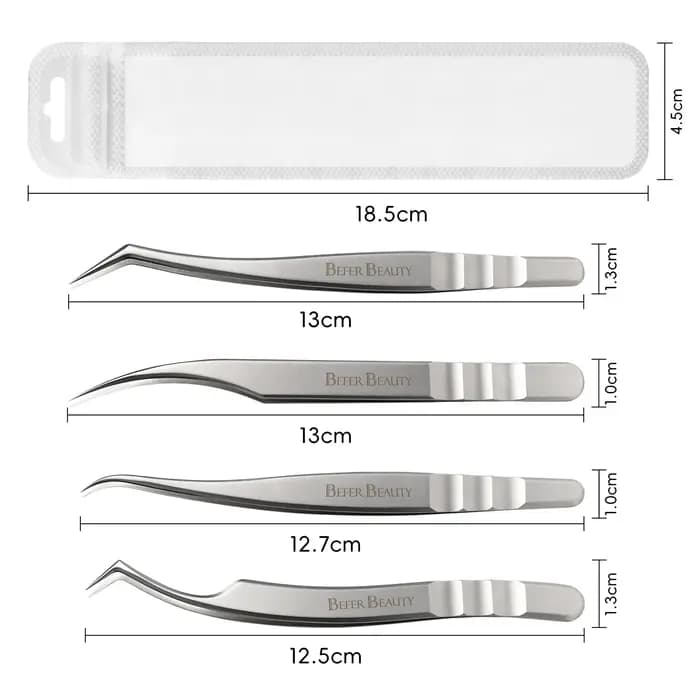 Pincettes antistatiques pour Extension de cils, pincettes professionnelles de Volume de haute précis