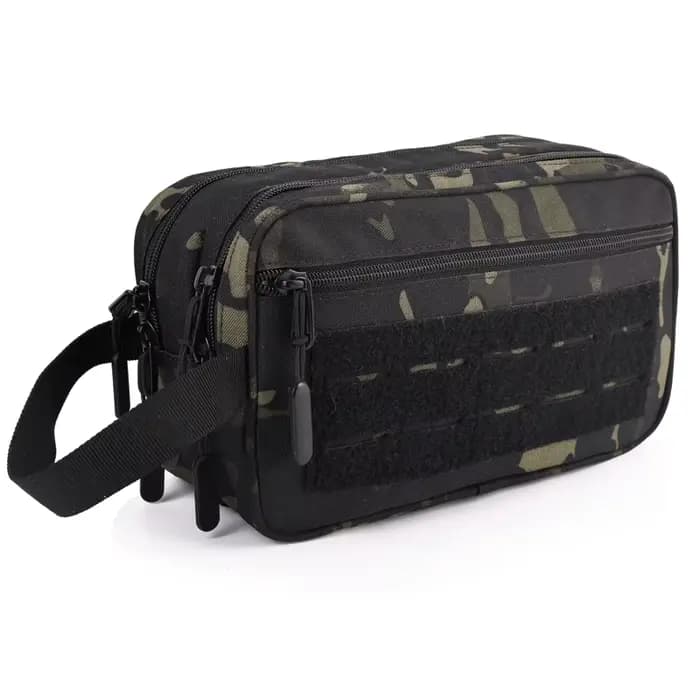 Trousse de toilette tactique hygiène extérieure étanche voyage douche outil pochette Molle hommes Kit de rasage maquillage sac cosmétique