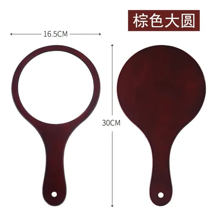 Miroir rond portatif en bois pour Salon de beauté