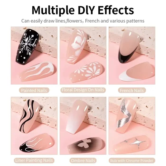 RS NAIL 5g peinture Gel vernis à ongles noir blanc peinture à ongles Art Gel ligne fleur dessin Gel