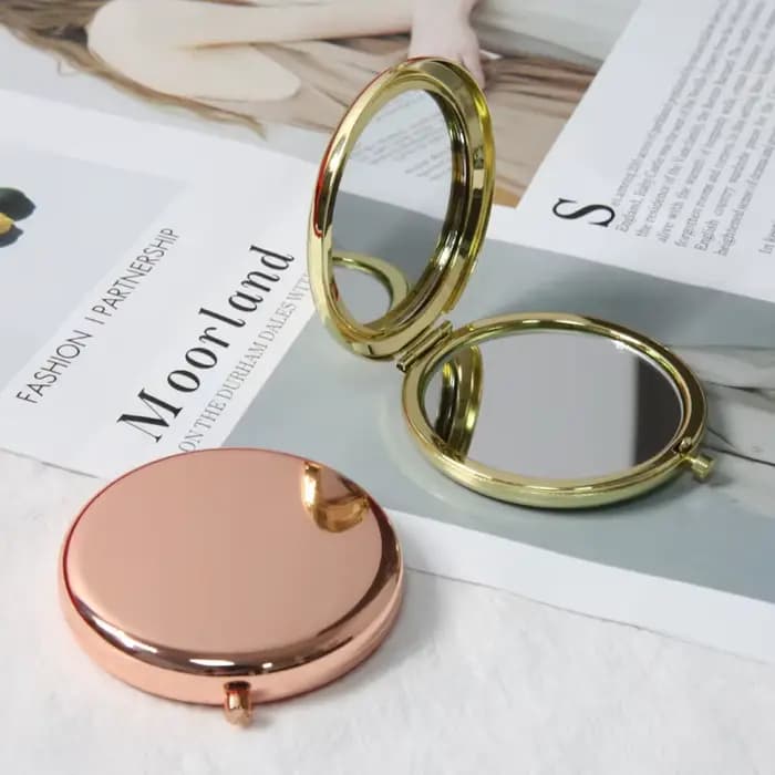 Petit miroir Double face Portable pliant rond