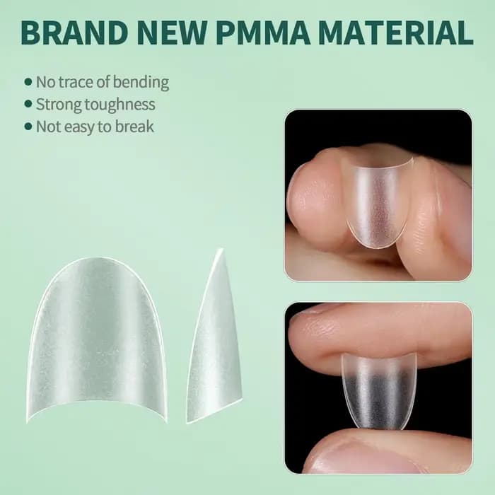 Faux ongles courts demi-couverture, 150 pièces, mat, 12 tailles, sans courbe C, pour Extension d'ong
