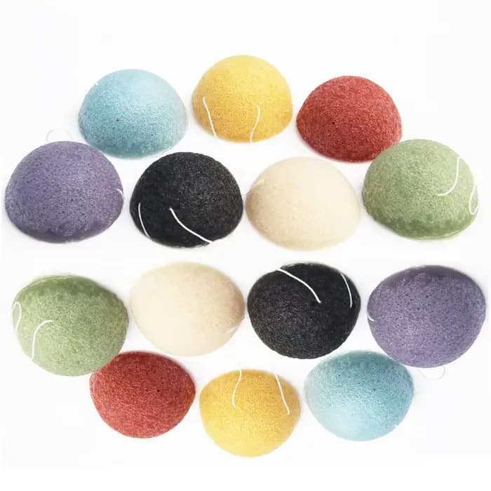 4 pièces exfoliant nettoyage Konjac éponge naturel