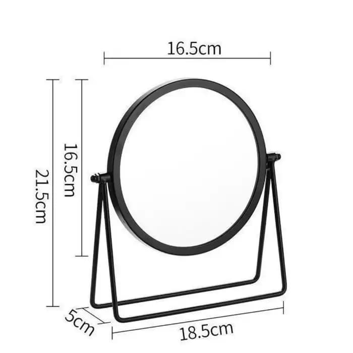 Nouveau miroir de maquillage rotatif à 360 degrés, miroir de table en métal doré avec support, miroir rond noir pour la chambre à coucher