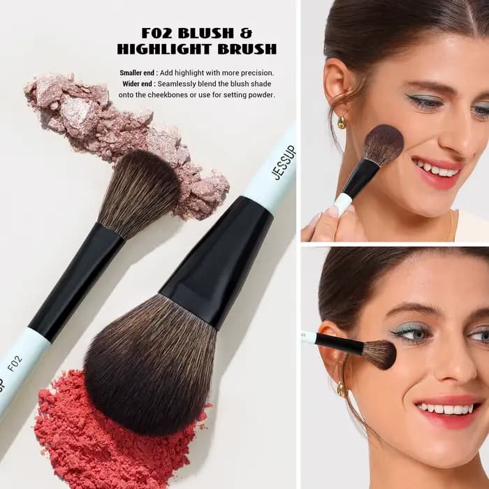 Jessup – ensemble de pinceaux de maquillage pour le visage, 2/3/5 pièces, pinceaux de maquillage à D