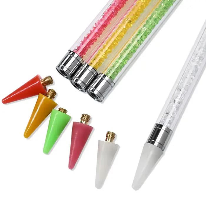 Stylo à points pour cueilleur de strass, 1 pièce, crayon de cire à double extrémité pour pointe de s